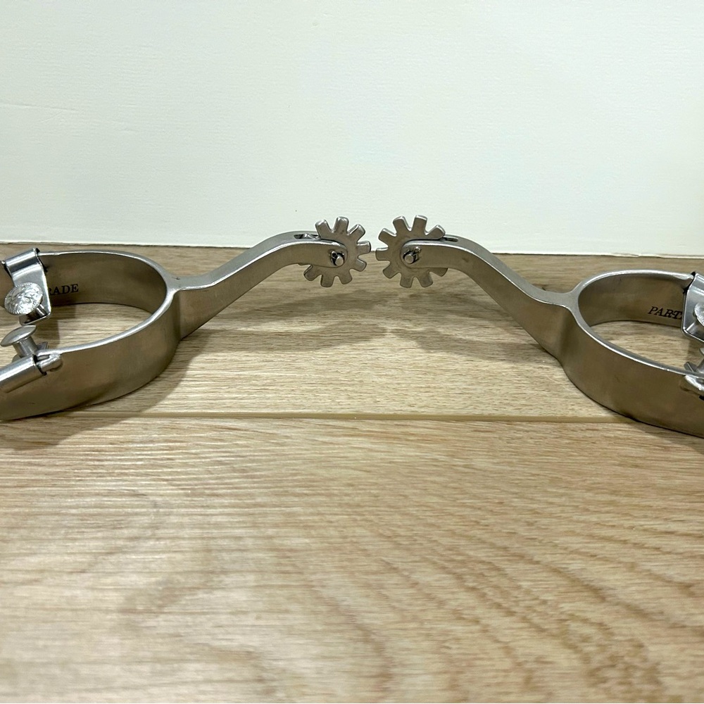 Metalab Stainless Steel Brushed Western Pleasure Spurs